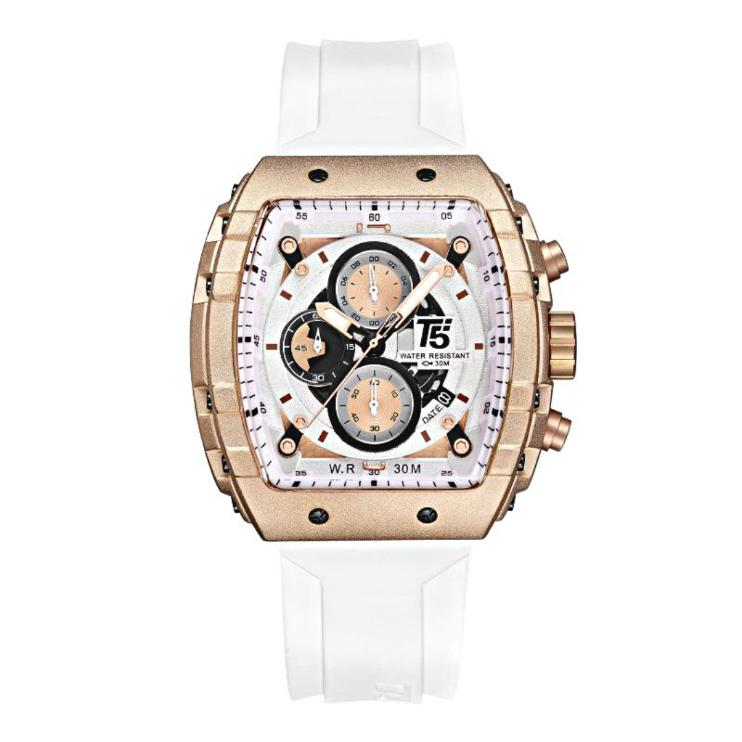T5 GLIDER SERIES LUXURY WATCH-WHT