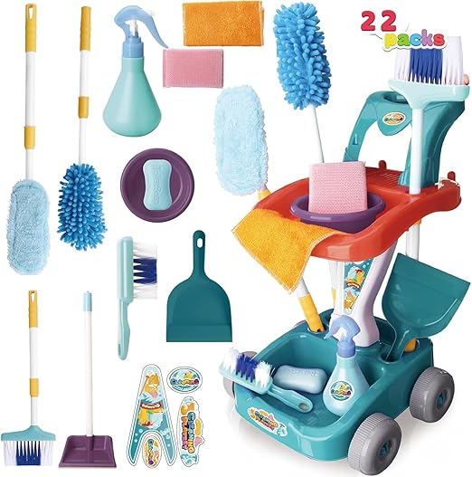 Toddler Cleaning Playset – Housekeeping Cart