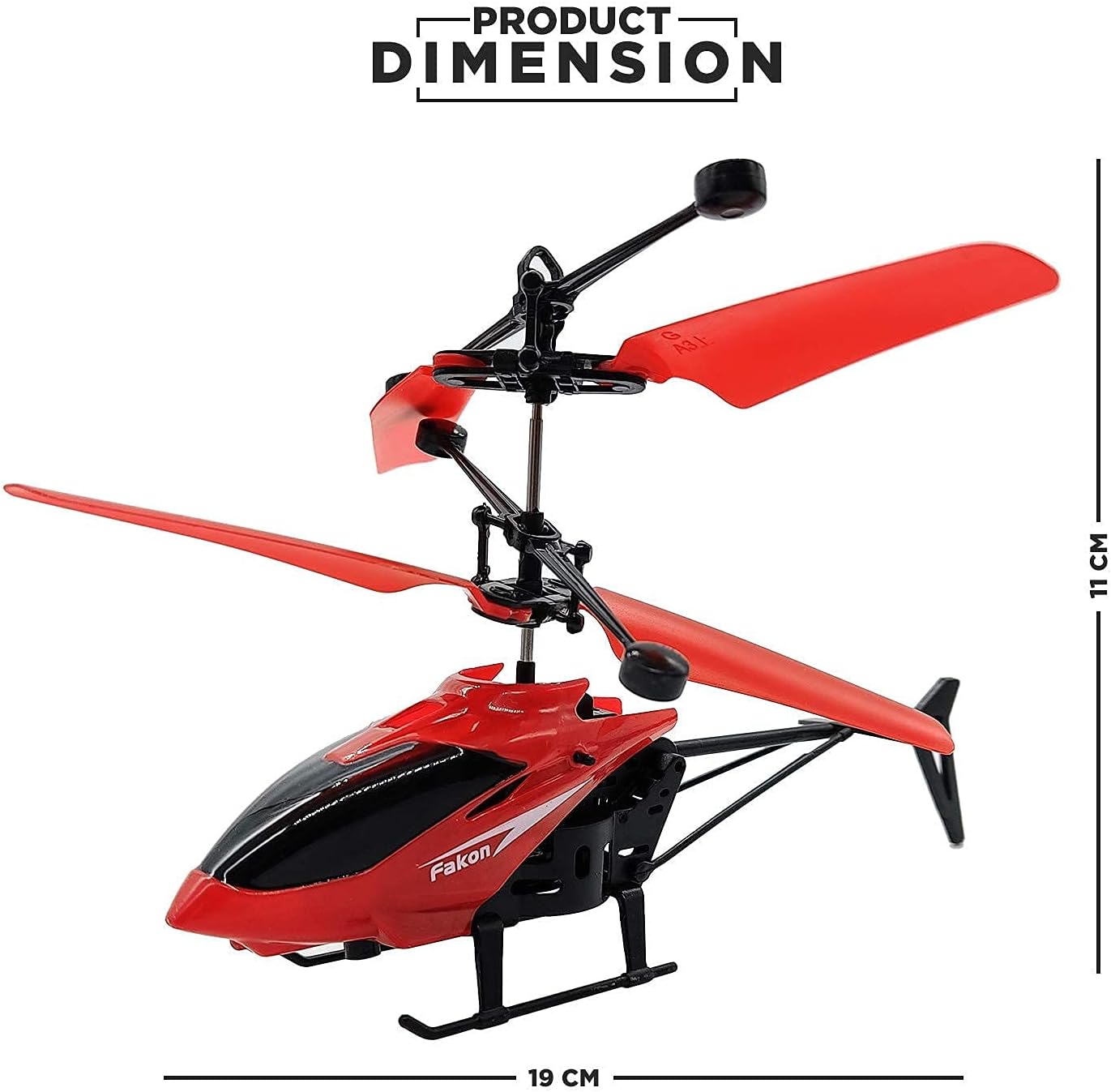 Rechargeable Remote-Control Helicopter with Hand Sensor & 3D Lights