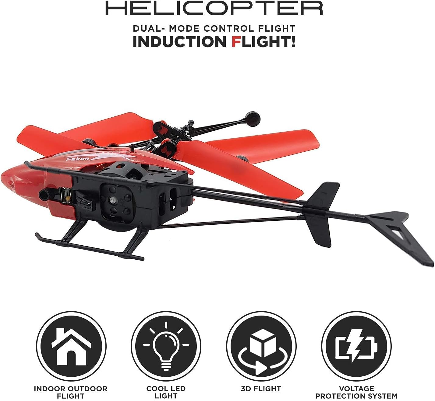 Rechargeable Remote-Control Helicopter with Hand Sensor & 3D Lights