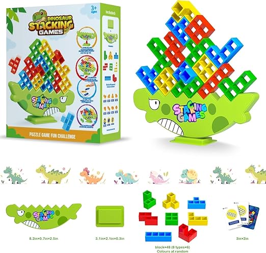 48 Pcs Balance Stacking Blocks Game – Educational Toy for Kids & Adults