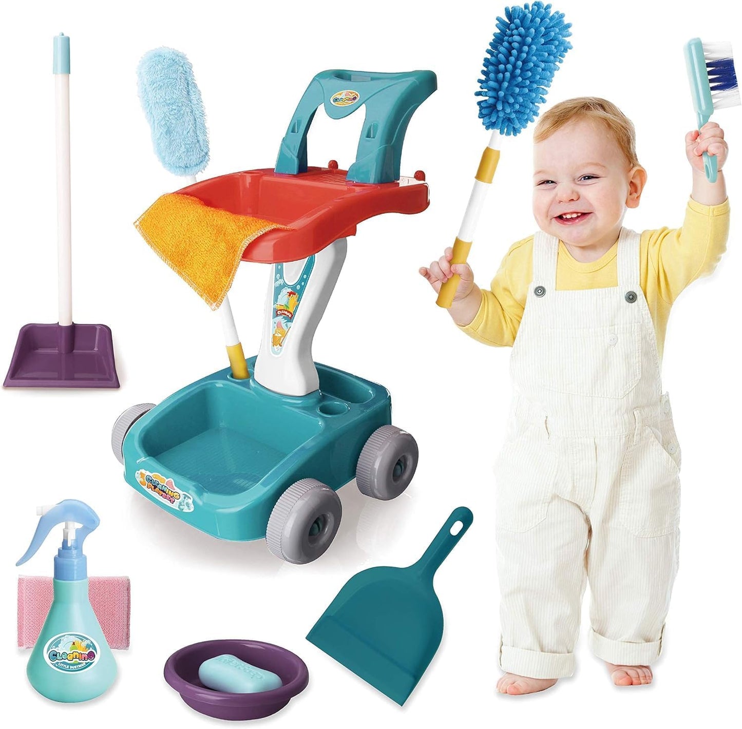 Toddler Cleaning Playset – Housekeeping Cart
