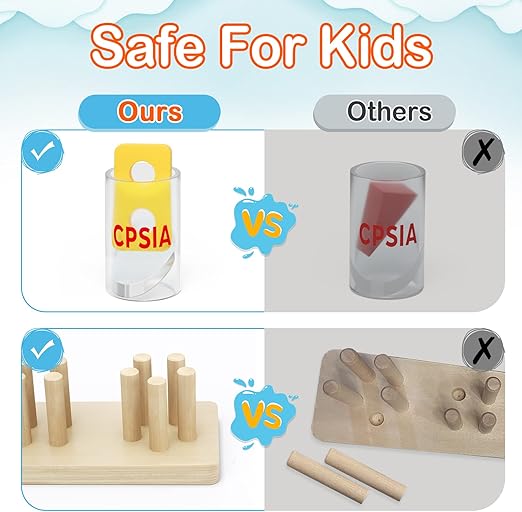 Wooden Sorting & Stacking Toy – Educational Fun for Toddlers