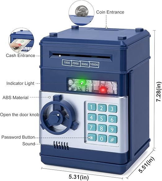 Electronic Piggy Bank – Password Money Safe for Kids