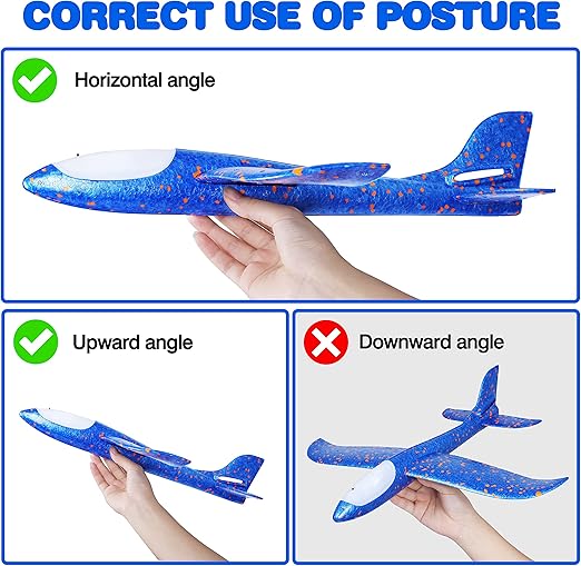 LED Foam Glider Planes for Kids – 4 planes