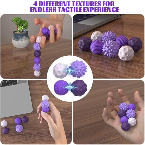 Magnetic Sensory Fidget Balls – 8-Piece