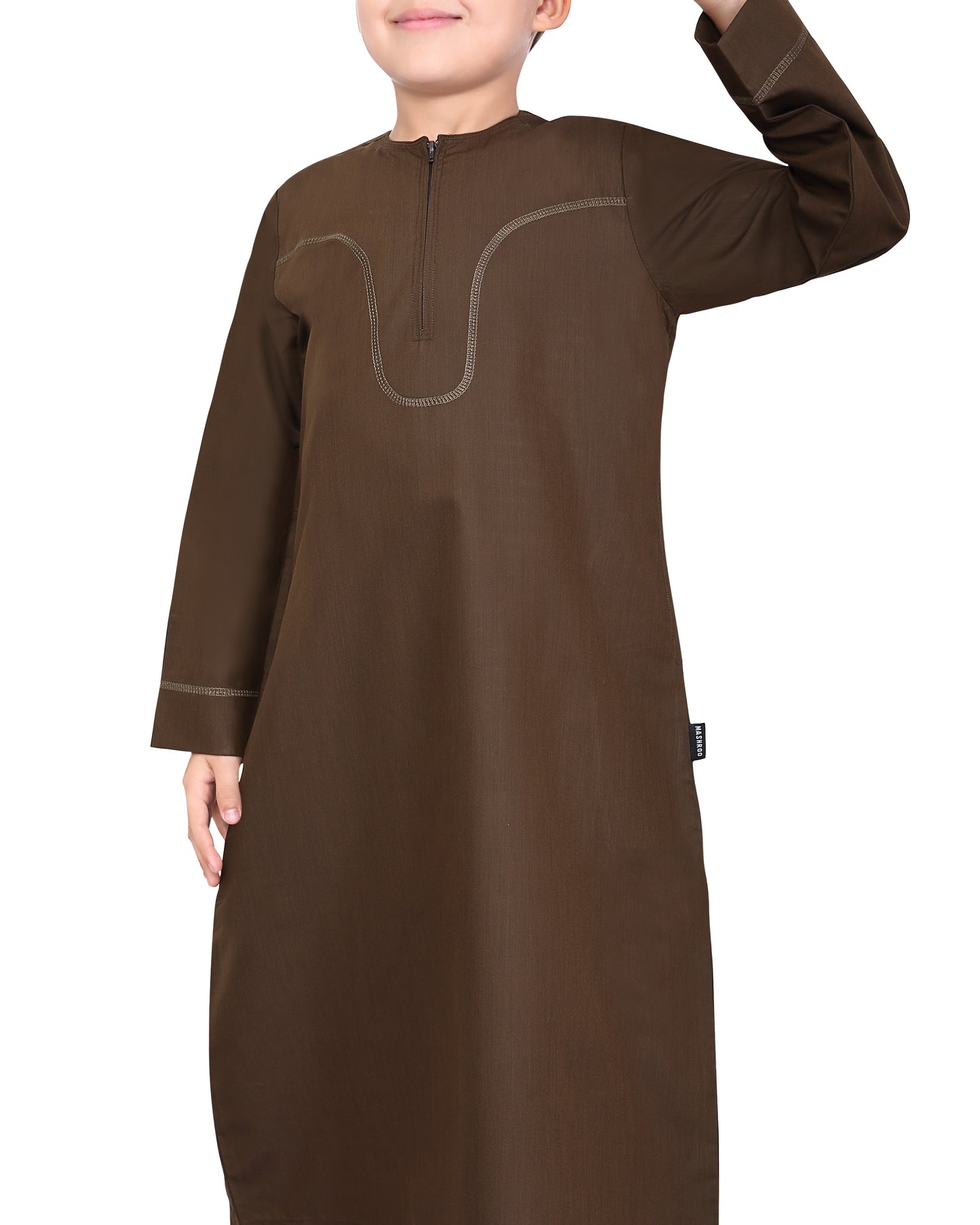 APLOS OMANI KANDORA-BROWN FOR BOYS BY MASHROO