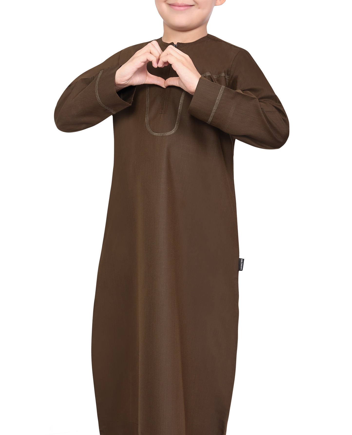 APLOS OMANI KANDORA-BROWN FOR BOYS BY MASHROO