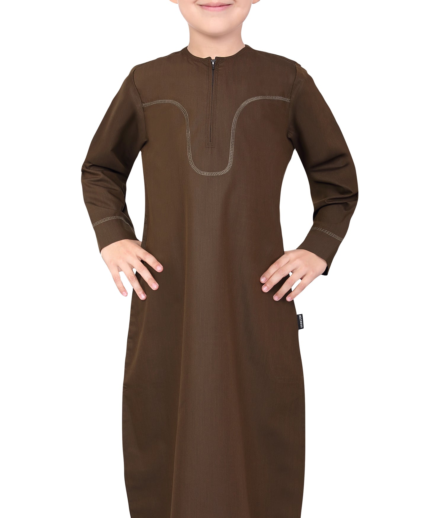 APLOS OMANI KANDORA-BROWN FOR BOYS BY MASHROO