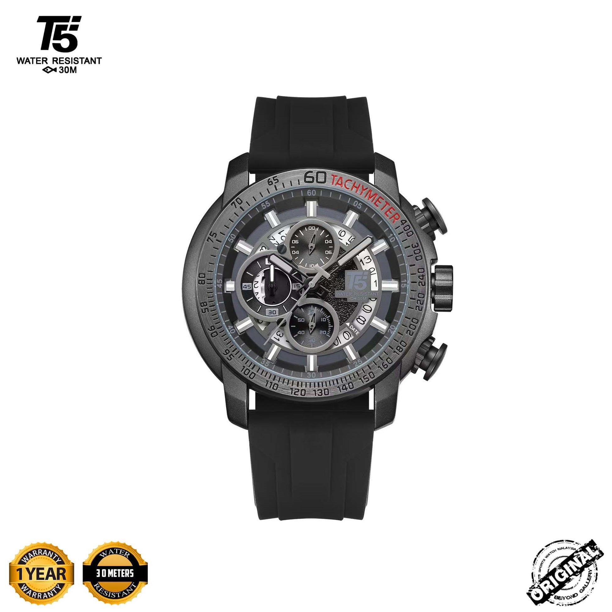 T5 CALIBRE SERIES LUXURY WATCH-BLK