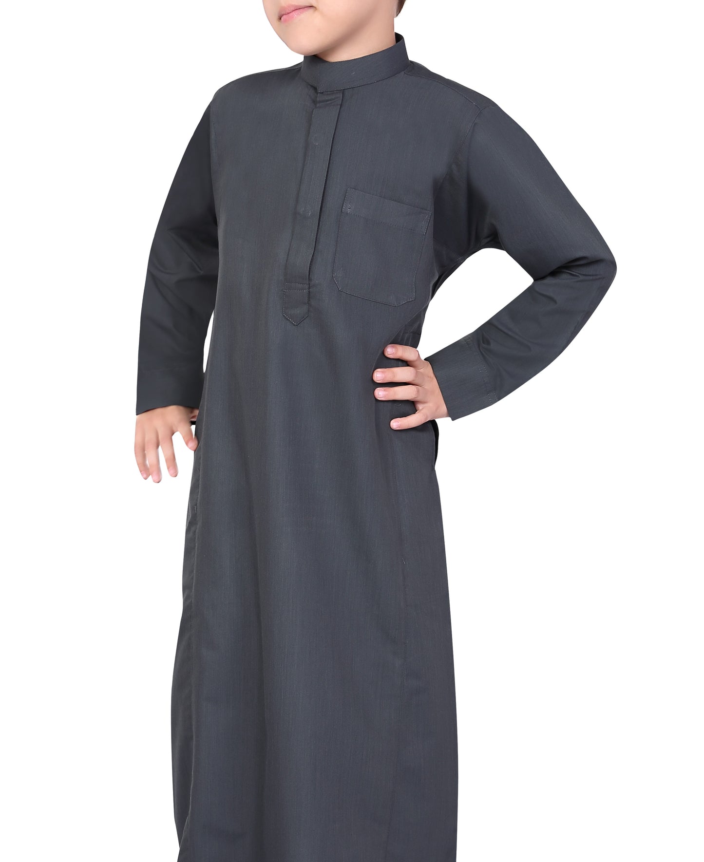 APLOS SAUDI KANDORA-GREY FOR BOYS BY MASHROO