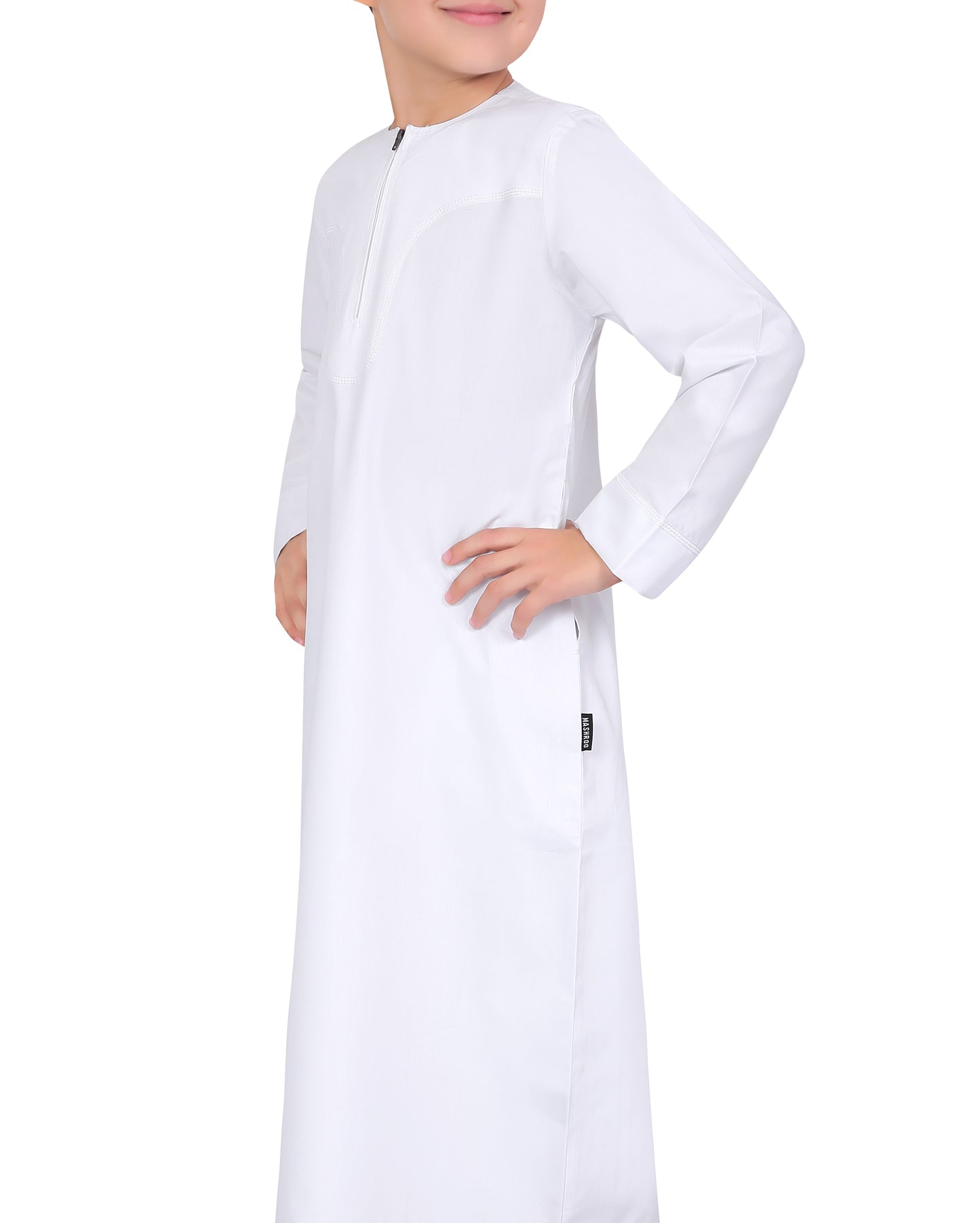 APLOS OMANI KANDORA-WHITE FOR BOYS BY MASHROO