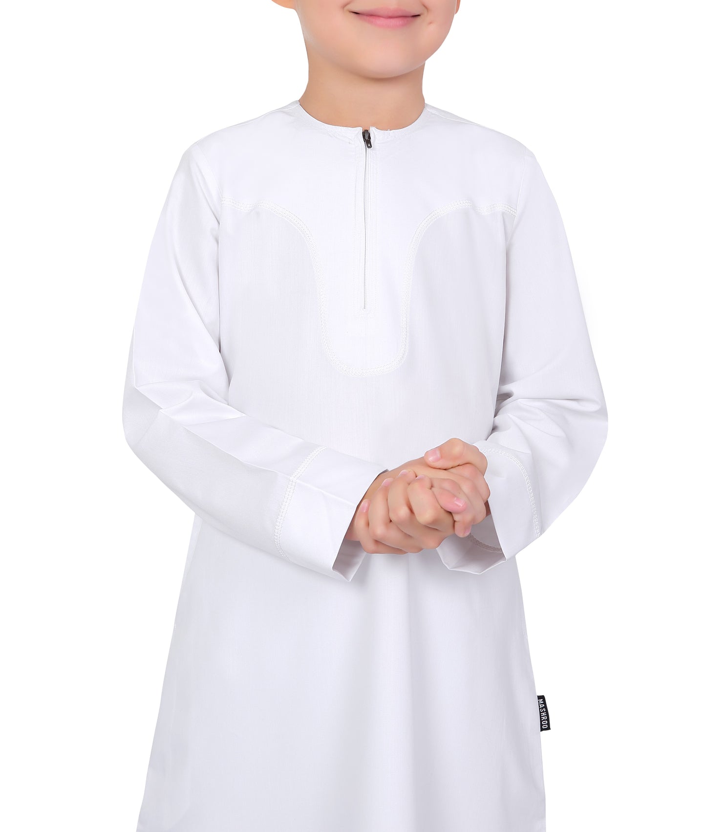 APLOS OMANI KANDORA-WHITE FOR BOYS BY MASHROO