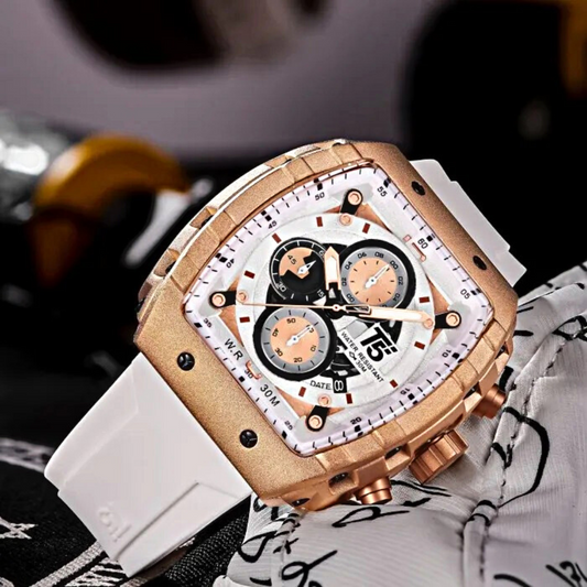 T5 GLIDER SERIES LUXURY WATCH-WHT
