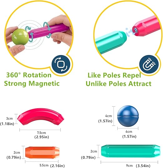 Magnetic Balls & Rods STEM Building Set