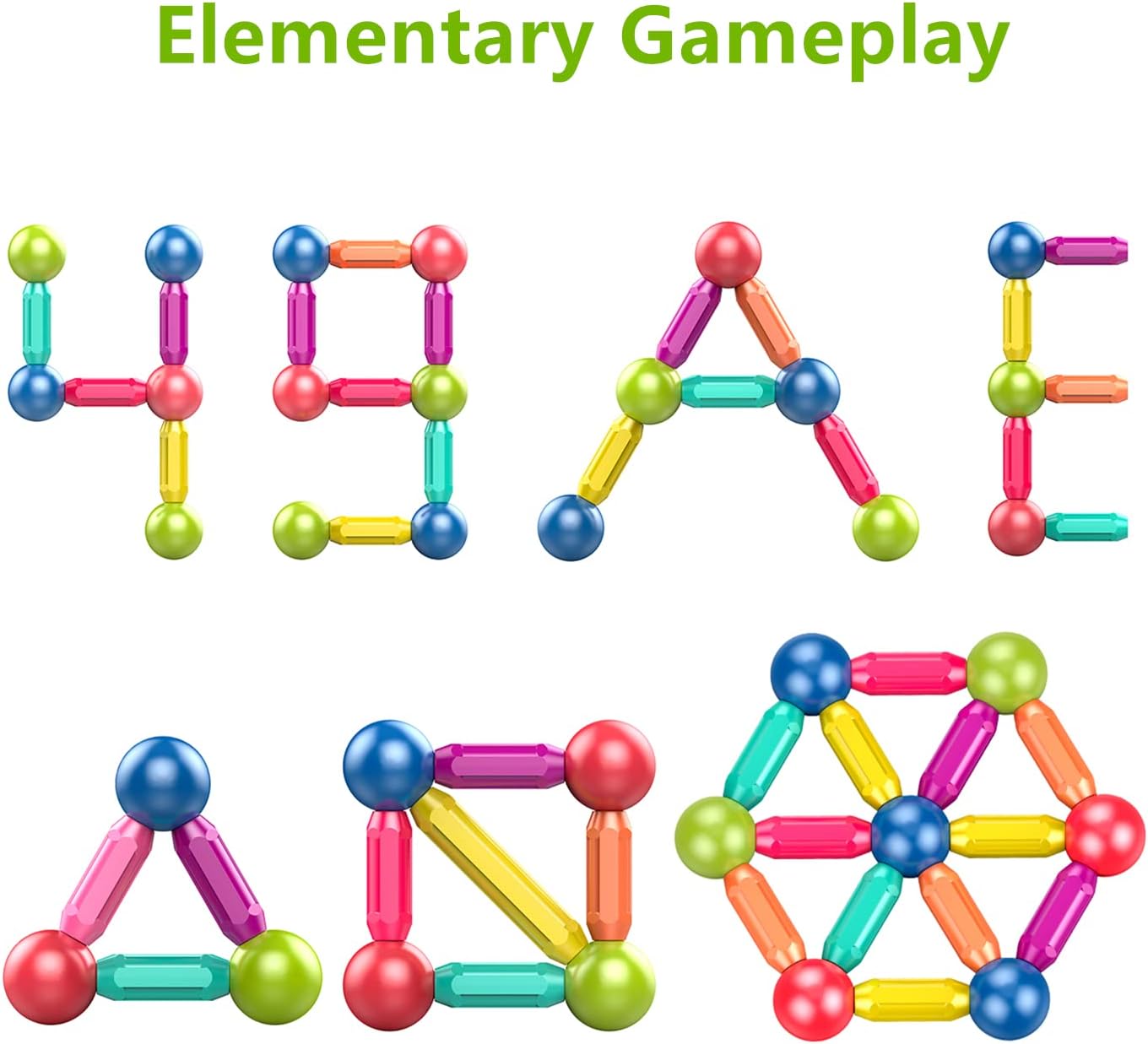 Magnetic Balls & Rods STEM Building Set