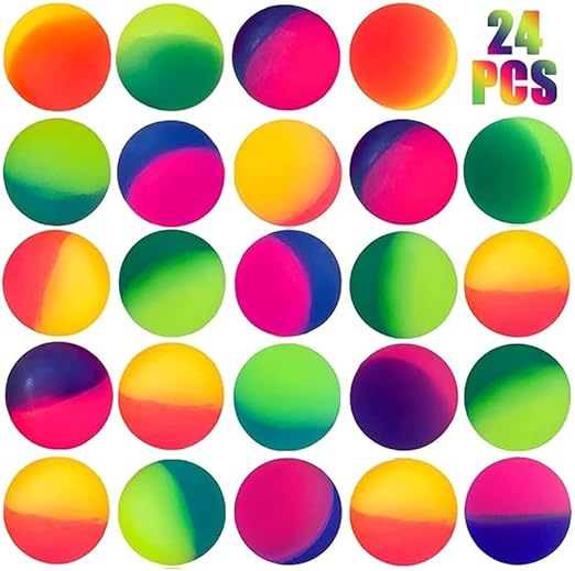 24 Pcs Colorful Mini Bouncy Balls