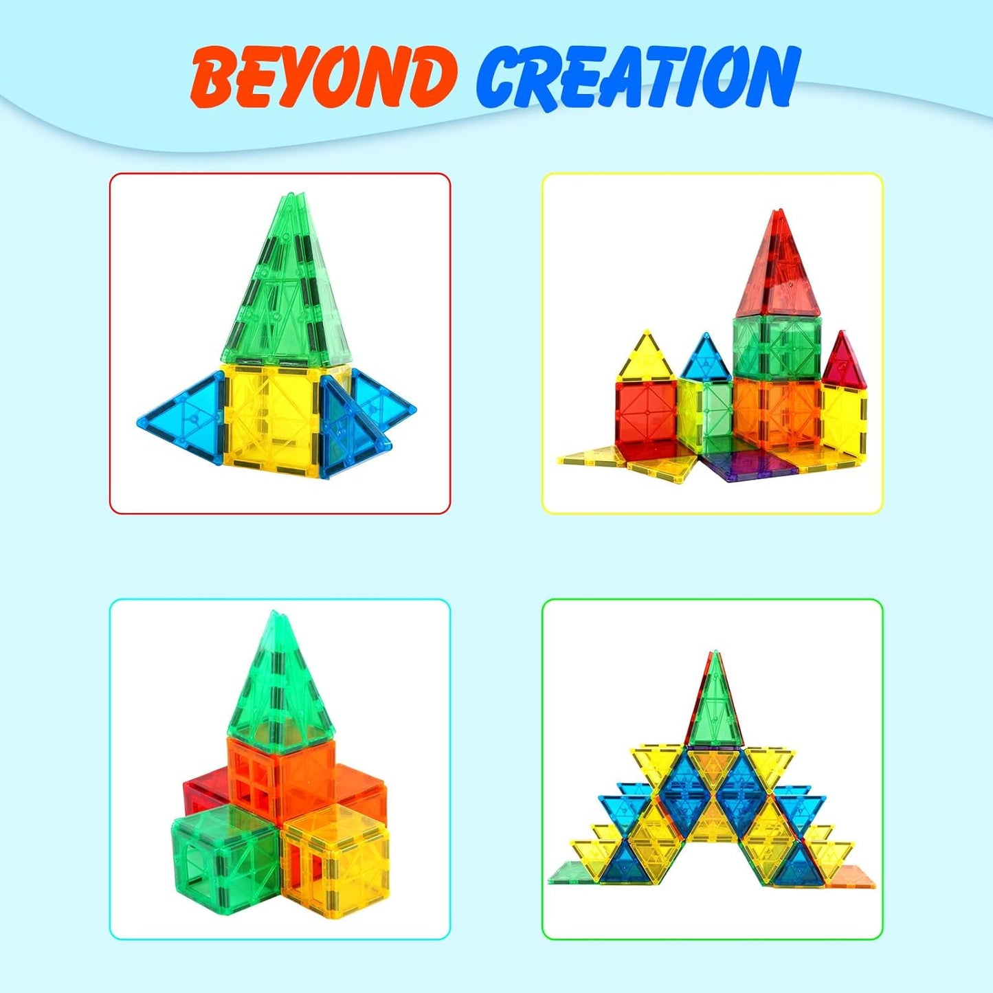Magnetic Tiles Building Set – 136PCS