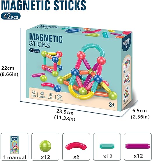 Magnetic Balls & Rods STEM Building Set