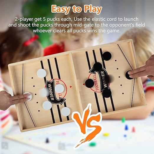 Wooden Sling Puck Game