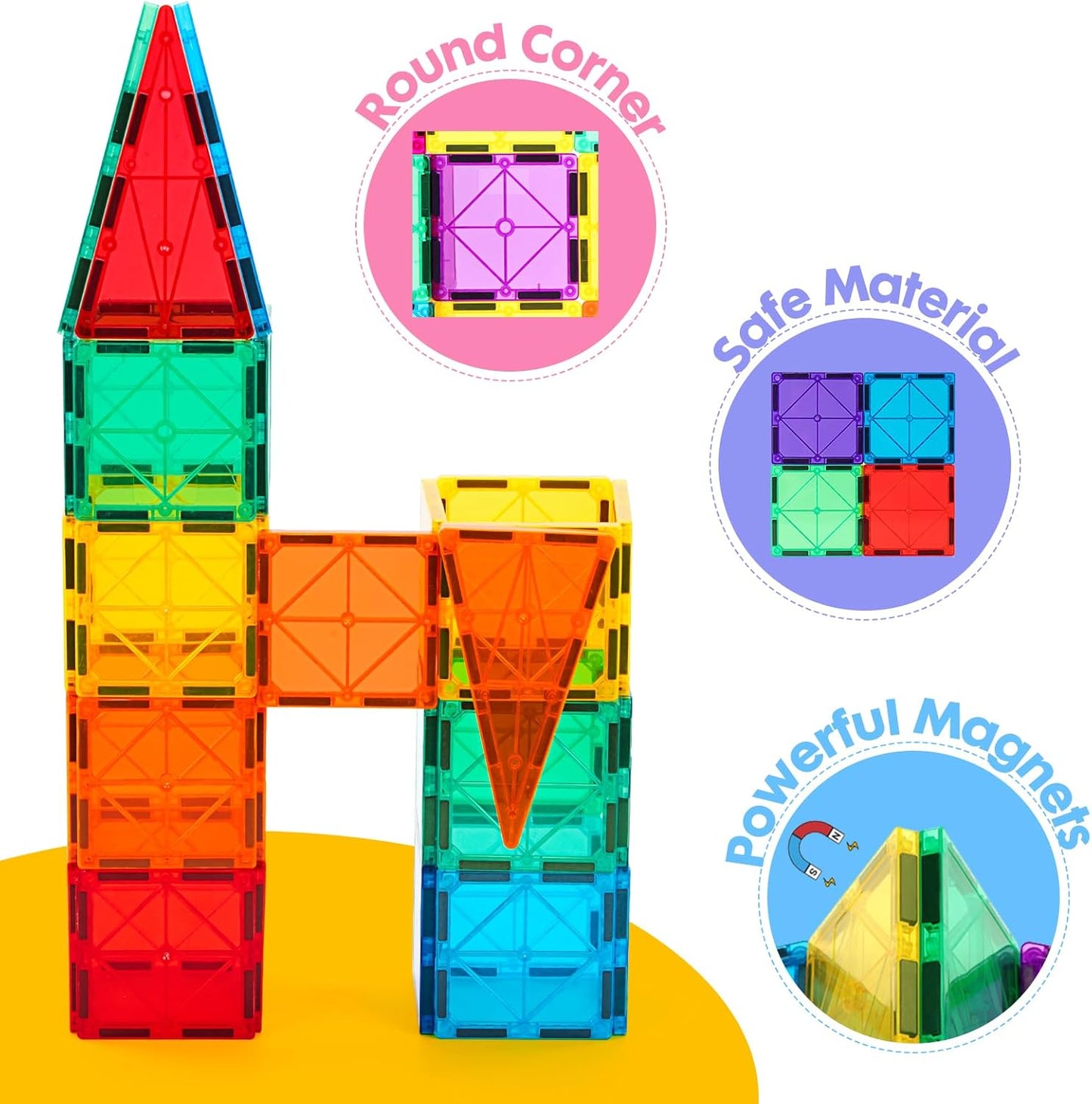 Magnetic Tiles Building Set – 136PCS