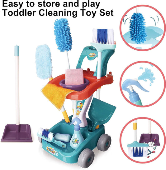 Toddler Cleaning Playset – Housekeeping Cart