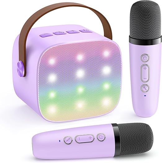Portable Bluetooth Speaker with 2 Wireless Microphones