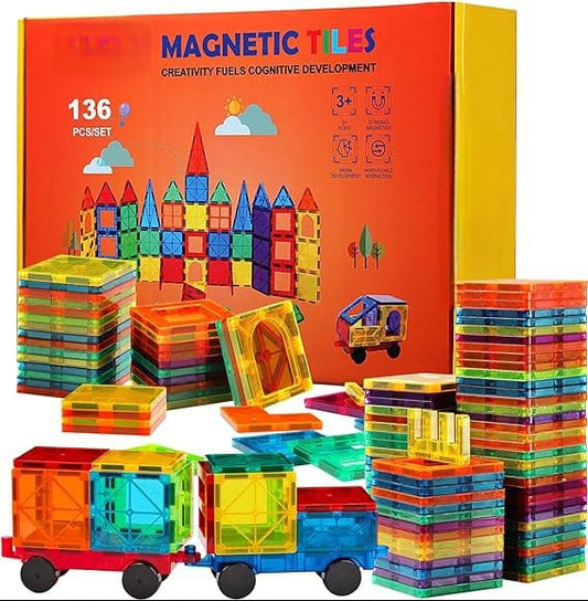 Magnetic Tiles Building Set – 136PCS