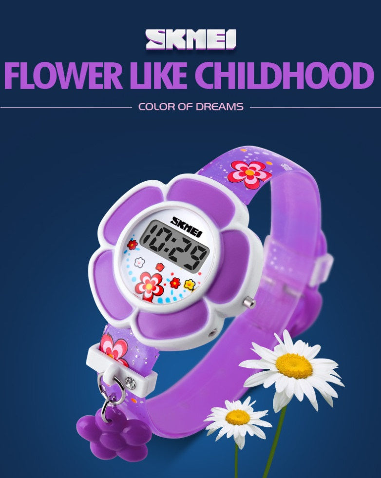 SKMEI KIDS WATCH FLOWER SERIES-1144-PRPL