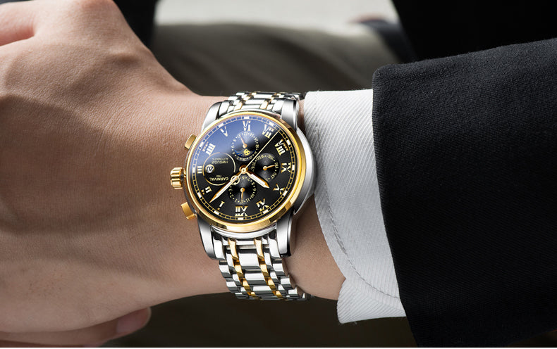 Carnival Automatic Mechanical Watch CR1265-GDBLK