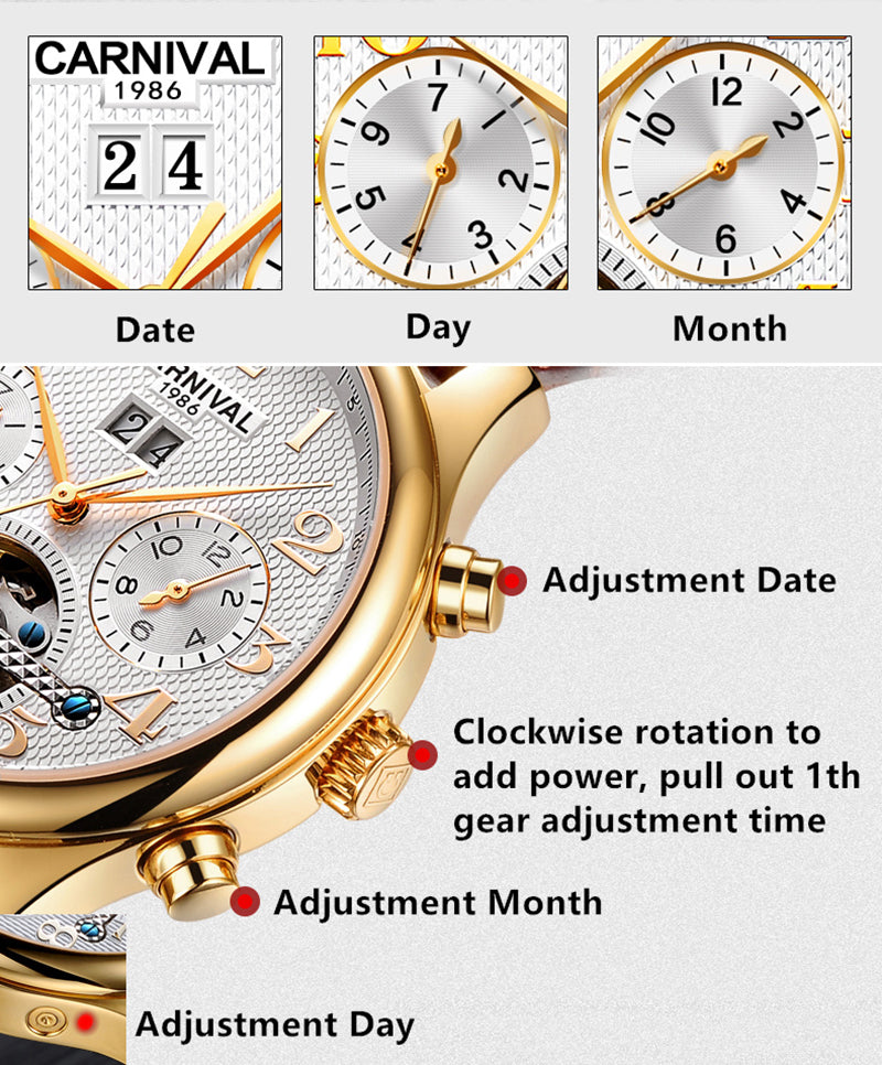 Carnival Tourbillon Automatic Mechanical Watch CR1050A